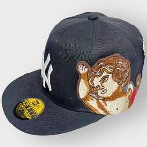 NEW YORK YANKEES New era x Jon Stan fitted hat 7 1/4‎ TAGS BLACK